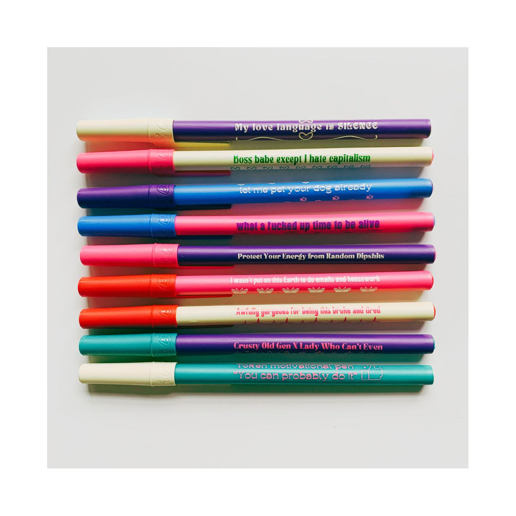 Let Me Pet Your Dog Already Ballpoint Pen in Blue | Gen Z Aesthetic Blue Ink by The Bullish Store