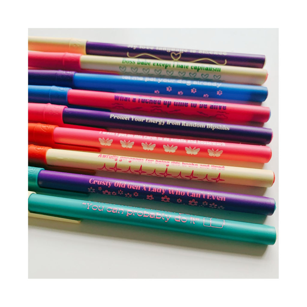 Let Me Pet Your Dog Already Ballpoint Pen in Blue | Gen Z Aesthetic Blue Ink by The Bullish Store