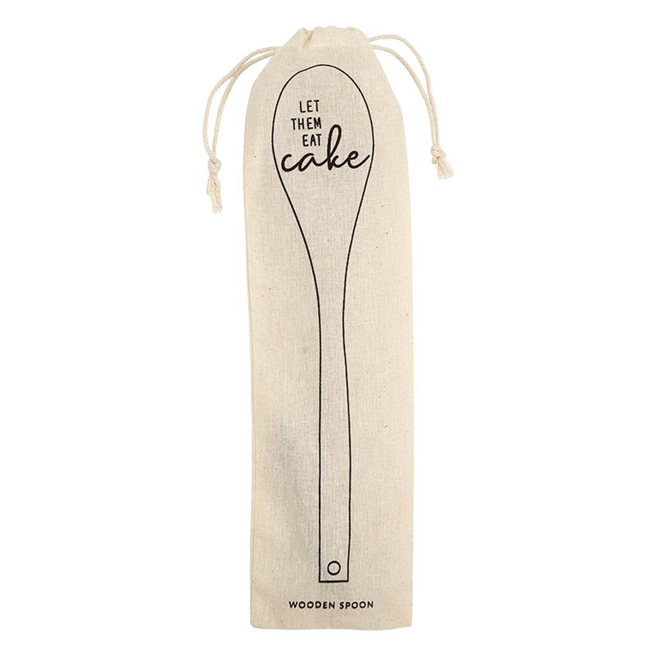 Let Them Eat Cake Marie Antoinette Inspired Cooking Spoon | Cute Wooden Spoon in Muslin Gift Bag by The Bullish Store