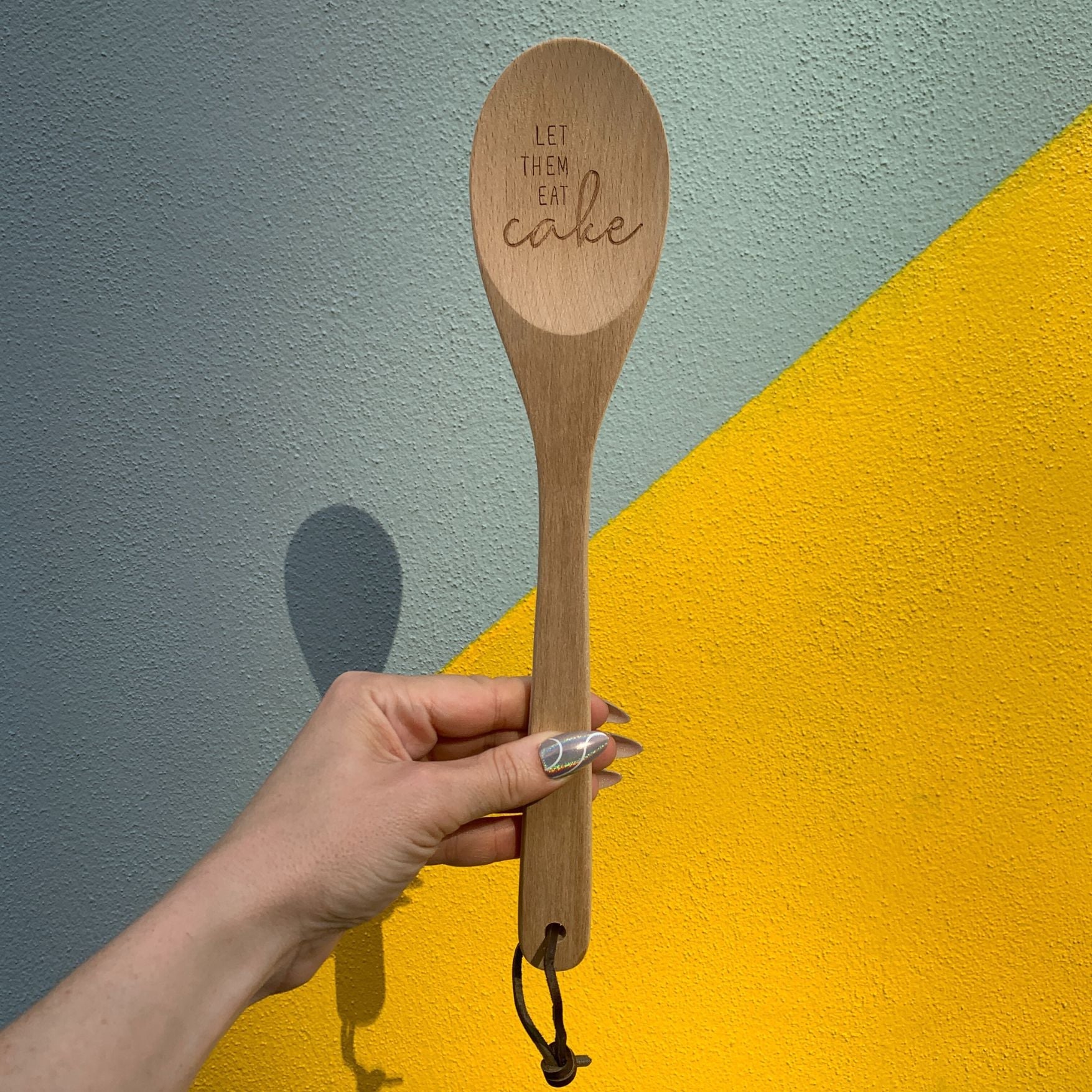 Let Them Eat Cake Marie Antoinette Inspired Cooking Spoon | Cute Wooden Spoon in Muslin Gift Bag by The Bullish Store