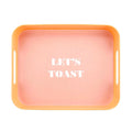Let's Toast Retro Acrylic Bar Tray | 14" x 10" by The Bullish Store