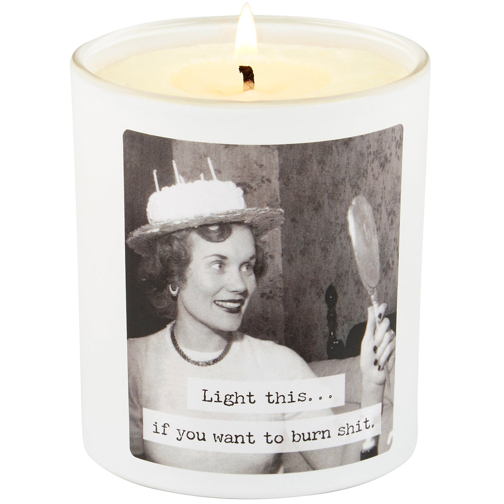 Light This Candle | Double Sided Vintage Photograph | Soy Wax Birthday Cake Scent by The Bullish Store
