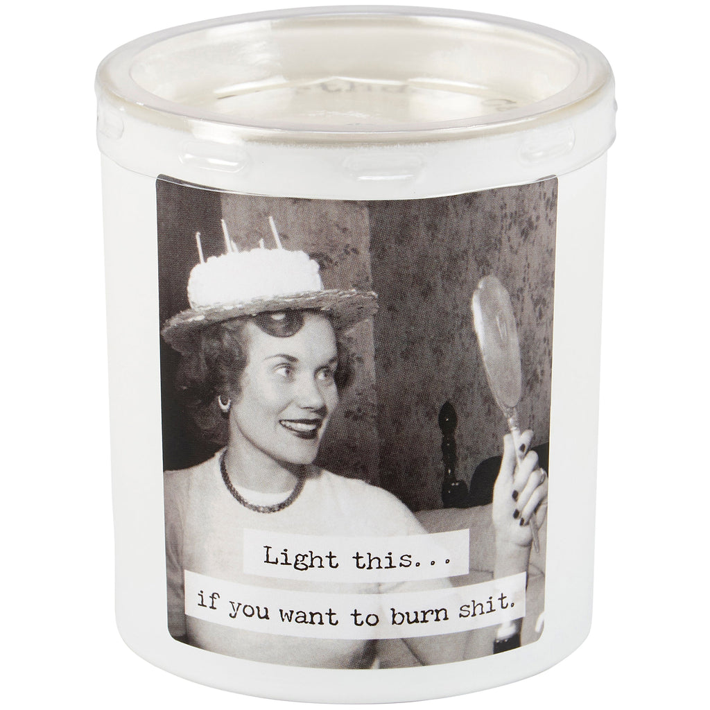 Light This Candle | Double Sided Vintage Photograph | Soy Wax Birthday Cake Scent by The Bullish Store