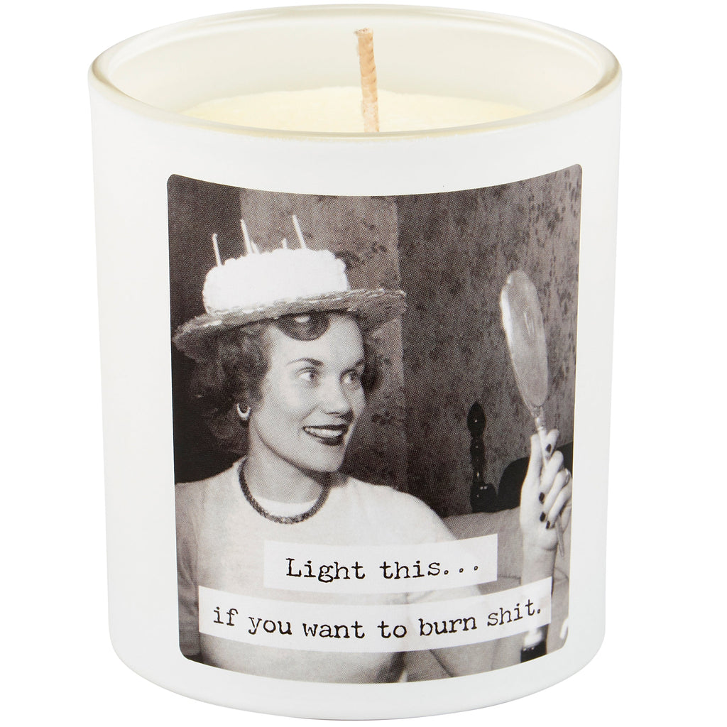 Light This Candle | Double Sided Vintage Photograph | Soy Wax Birthday Cake Scent by The Bullish Store