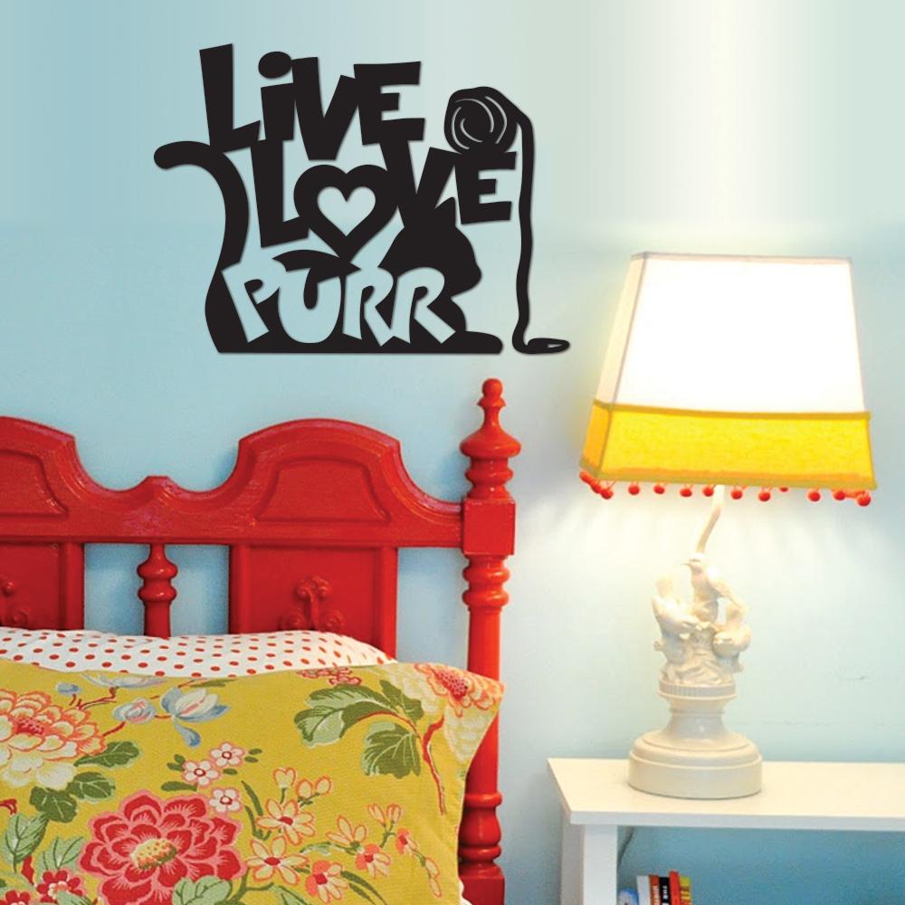 Live, Love, Purr - Metal Wall Art/Décor by Furr Baby Gifts