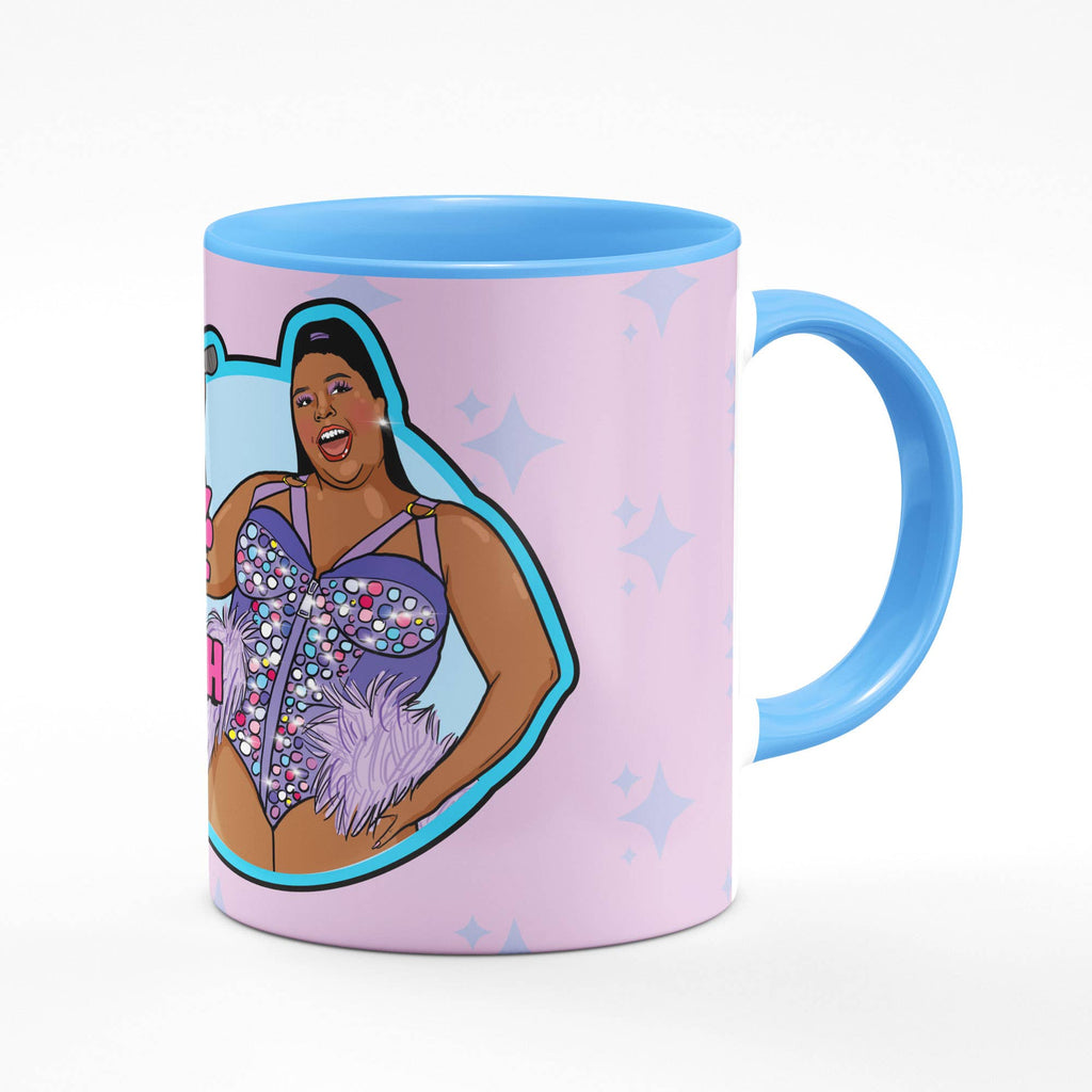 Lizzo Blue Mug | Ceramic Tea Coffee Cup | 11oz by The Bullish Store