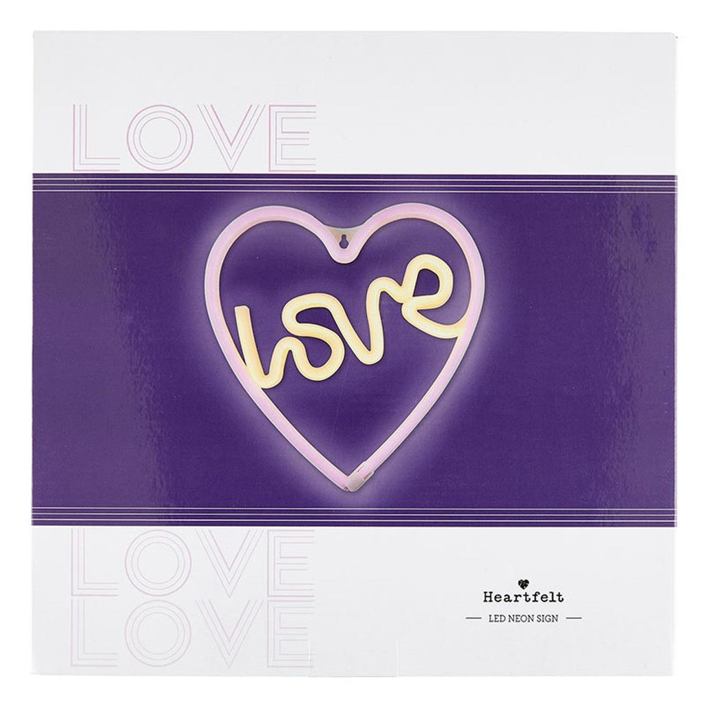 Love Neon LED Light | Heart Shaped Wall Art Sign by The Bullish Store