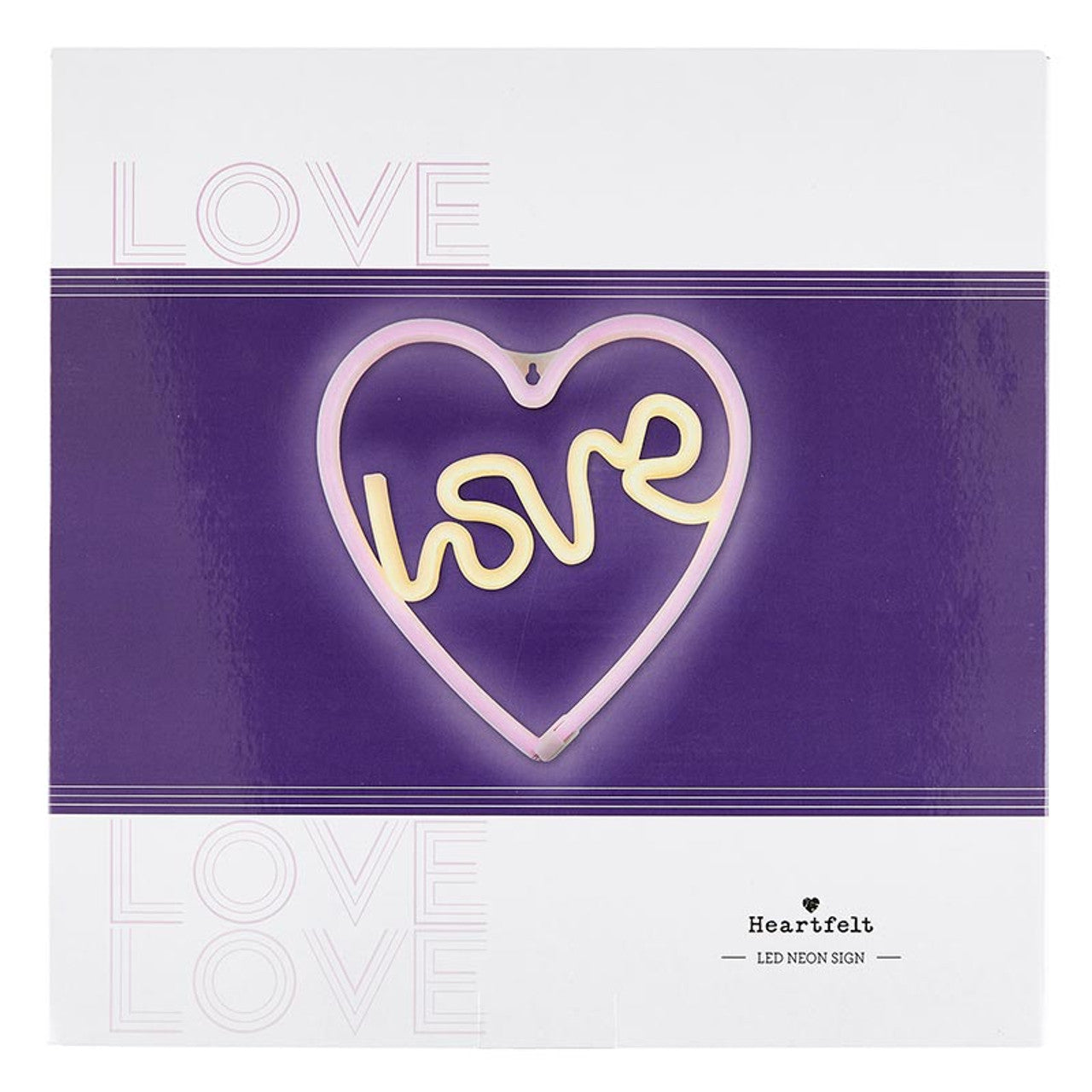 Love Neon LED Light | Heart Shaped Wall Art Sign by The Bullish Store
