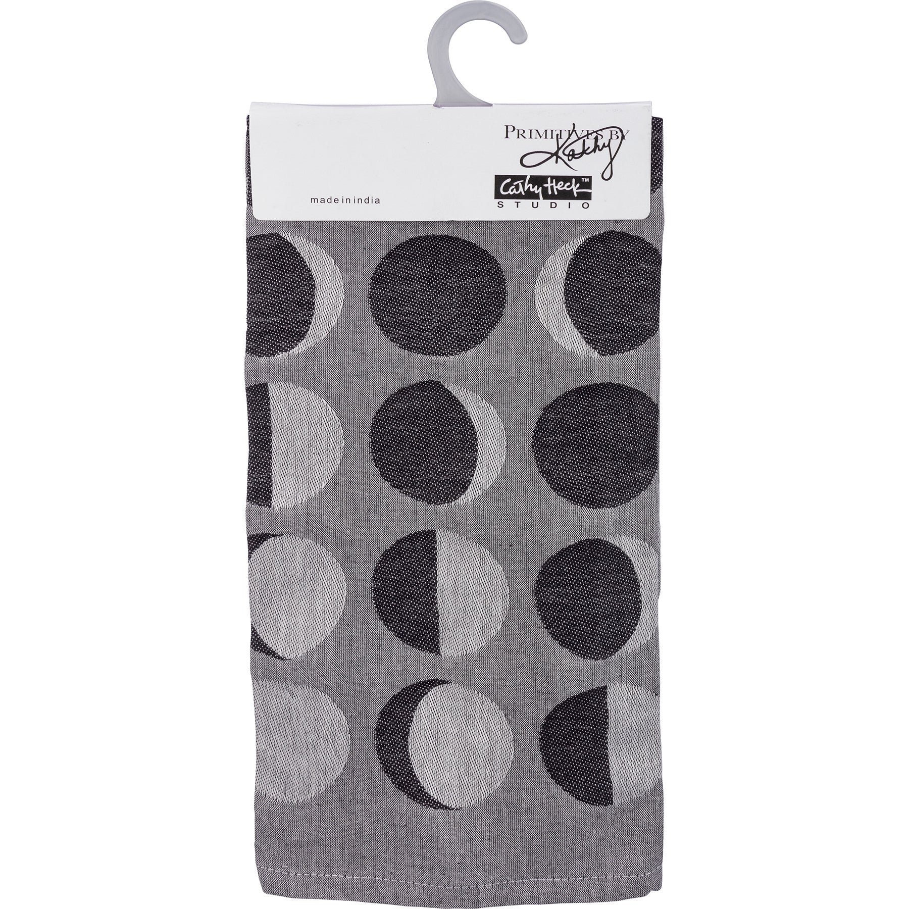 Love You To The Full Moon And Back Kitchen Towel | Gothic Black Cat Mystical Moon Phases | 20" x 28" by The Bullish Store