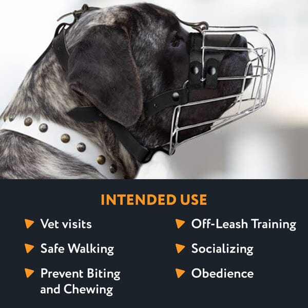 Viper Delta Metal Wire Basket Dog Muzzle by Dogline