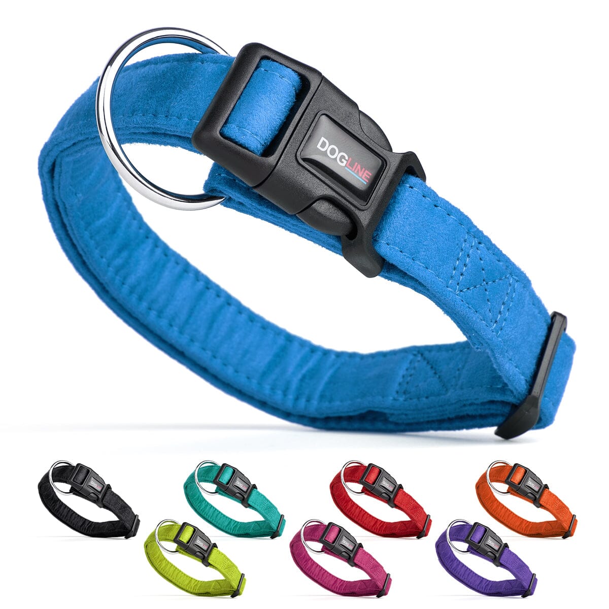 Comfort Microfiber Flat Dog Collar by Dogline
