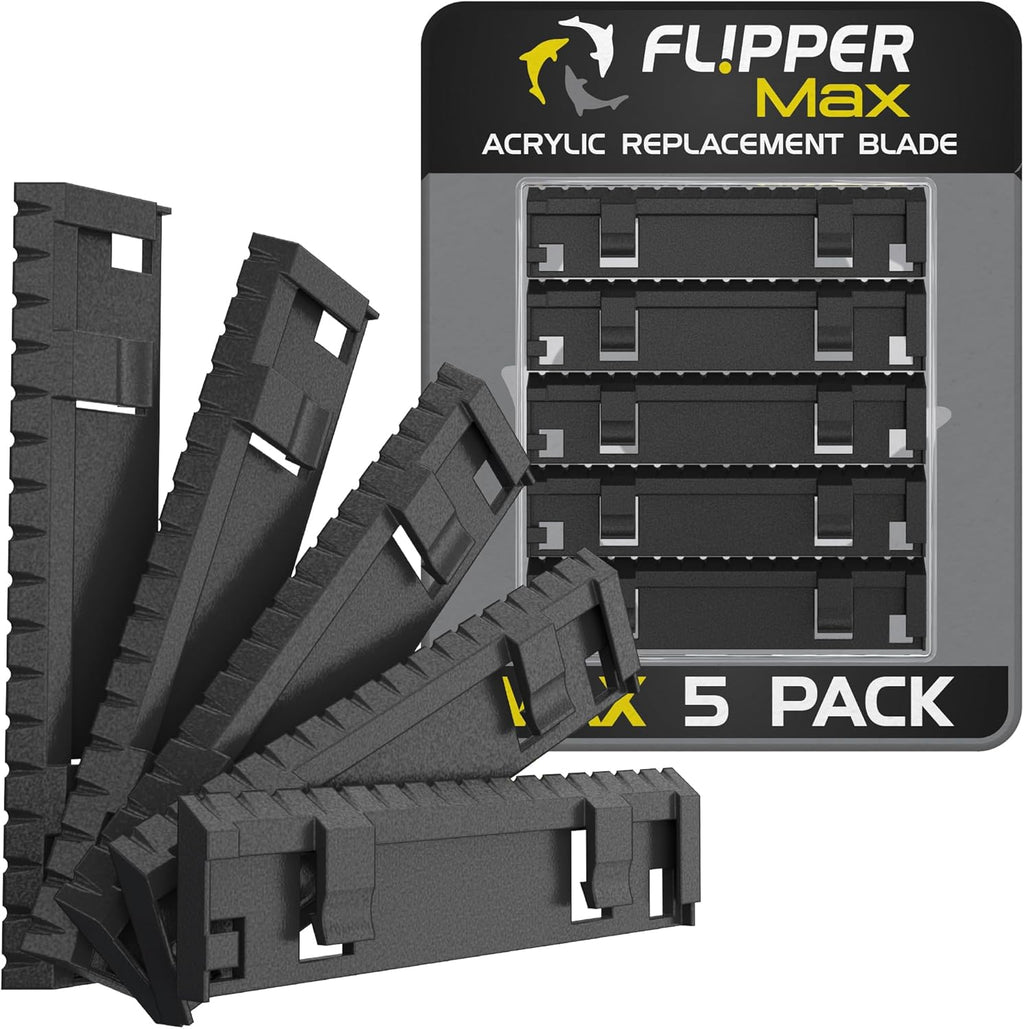 Flipper MAX ABS Replacement Blades Straight Edge 5 Pack - Acrylic Tanks by Flipper Aquarium Products