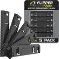 Flipper MAX ABS Replacement Blades Straight Edge 5 Pack - Acrylic Tanks by Flipper Aquarium Products