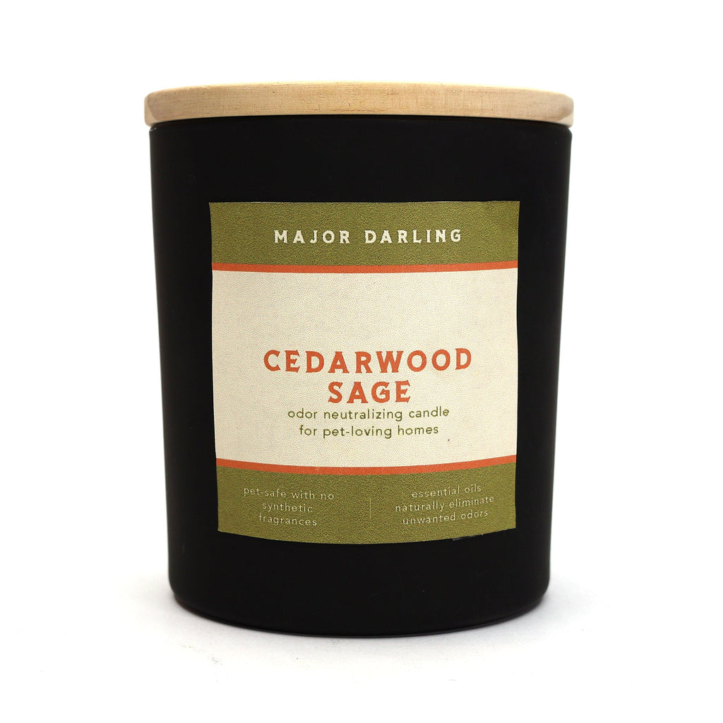 cedarwood sage odor neutralizing candle by Major Darling