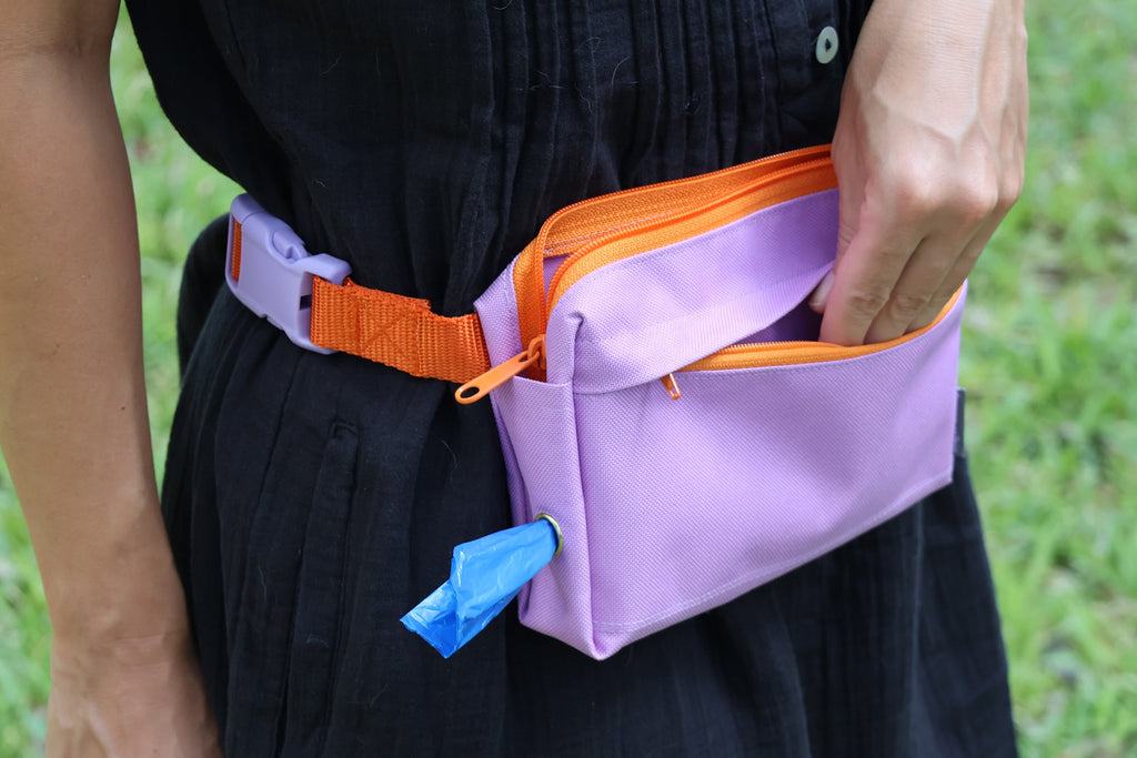 dog walking fanny pack by Major Darling