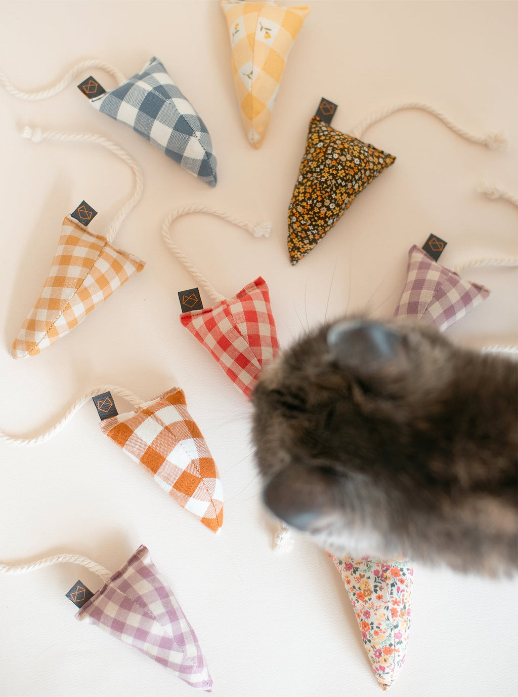 MODERN MOUSE CATNIP TOY - GINGHAM by MODERNBEAST