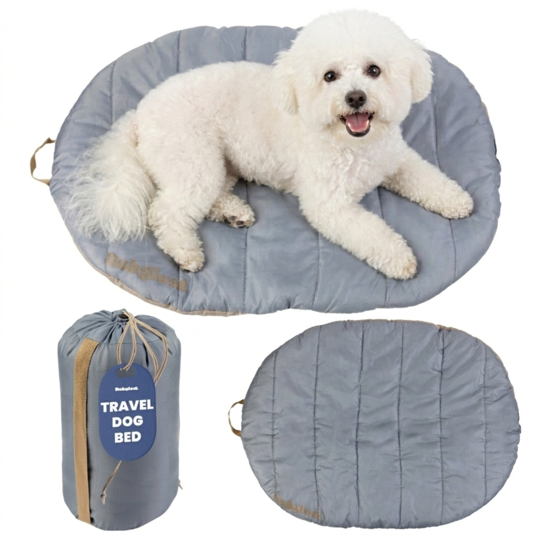Travel Dog Bed - Foldable & Packable for Travel, Road Trip, Camping by Rubyloo