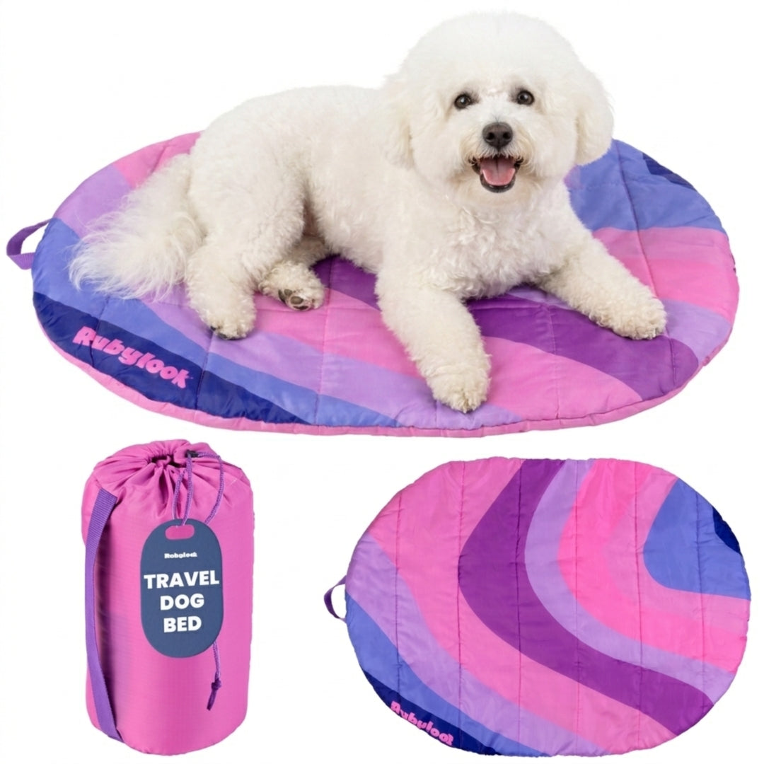 Travel Dog Bed - Foldable & Packable for Travel, Road Trip, Camping by Rubyloo