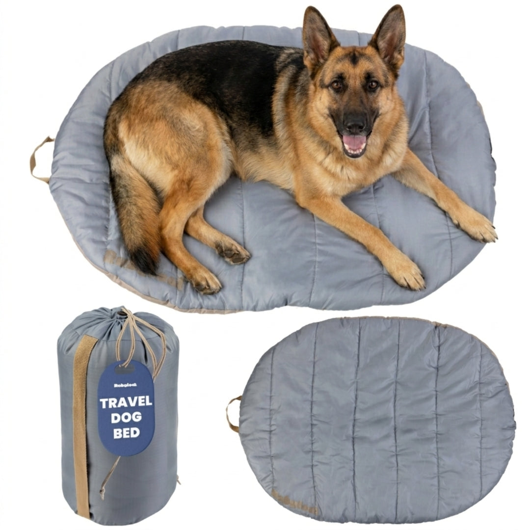 Travel Dog Bed - Foldable & Packable for Travel, Road Trip, Camping by Rubyloo