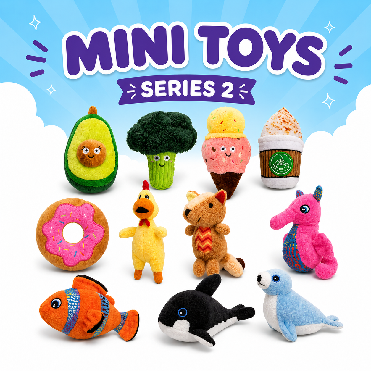 Mini Plush Dog Toy Collection - Series 2 by Dogline