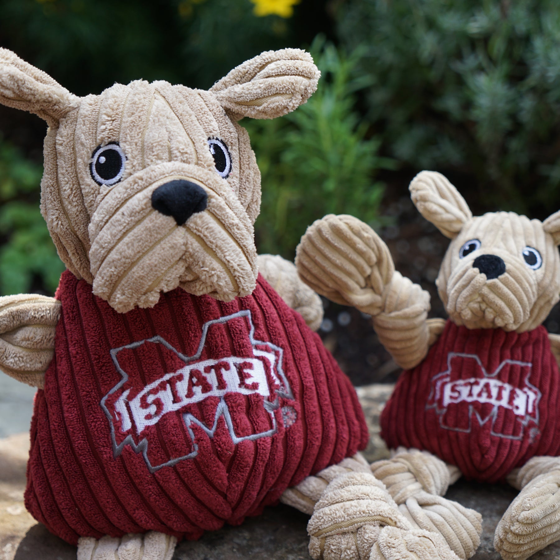 NCAA Mississippi State University, Bully the Bulldog Knottie® Plush Dog Toy by HuggleHounds