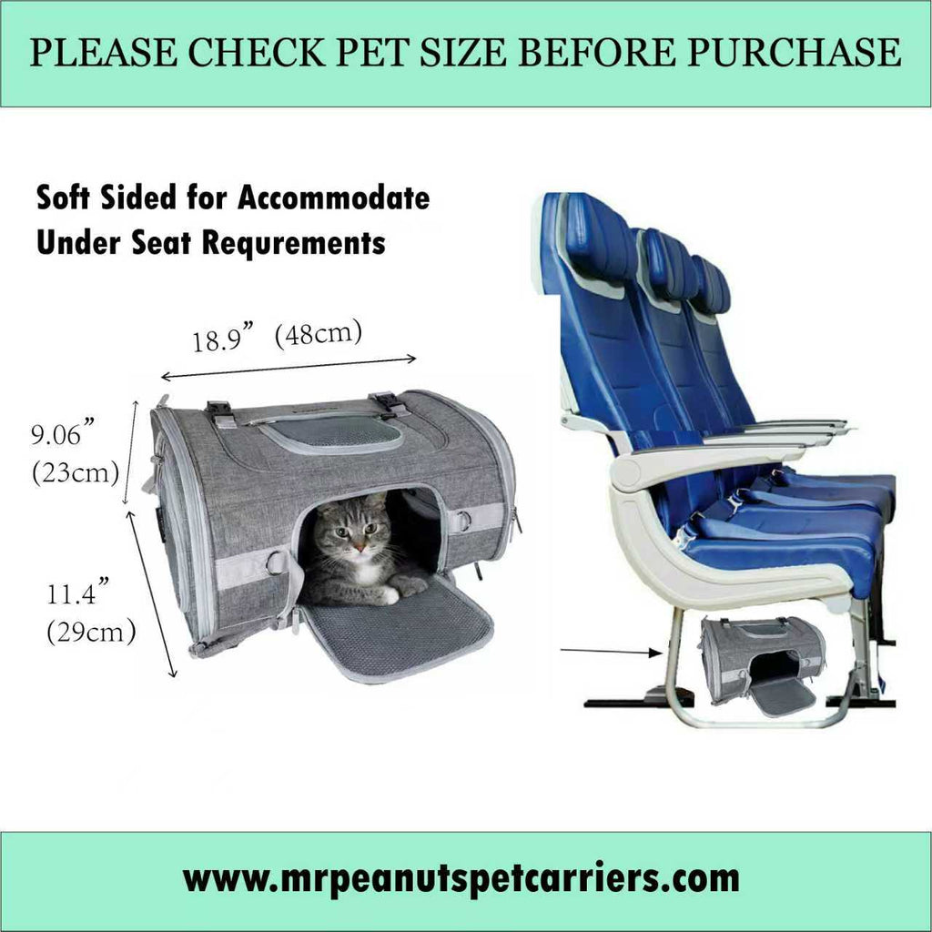 Mr. Peanut's Monterey Series Airline Compliant Horizontal Backpack Pet Carrier by Mr. Peanut's Pet Carriers