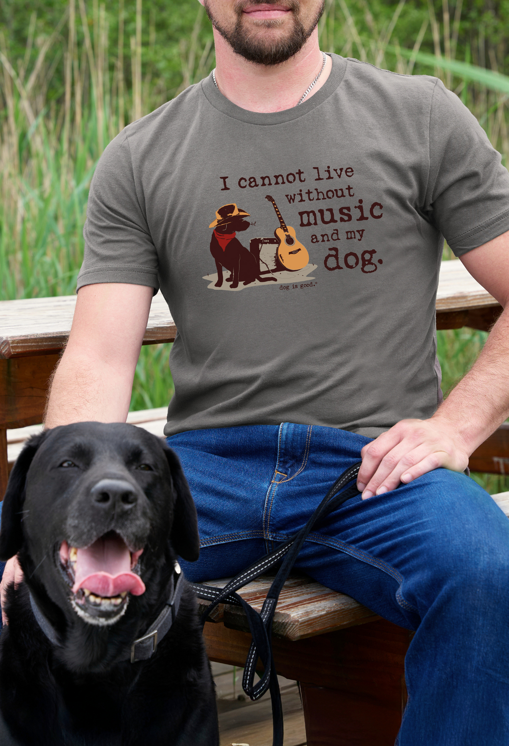 T-shirt: Music and My Dog
