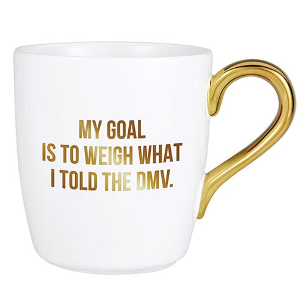 My Goal Is To Weigh Gold Handle Mug | Stoneware Coffee Tea Cup | 16oz by The Bullish Store