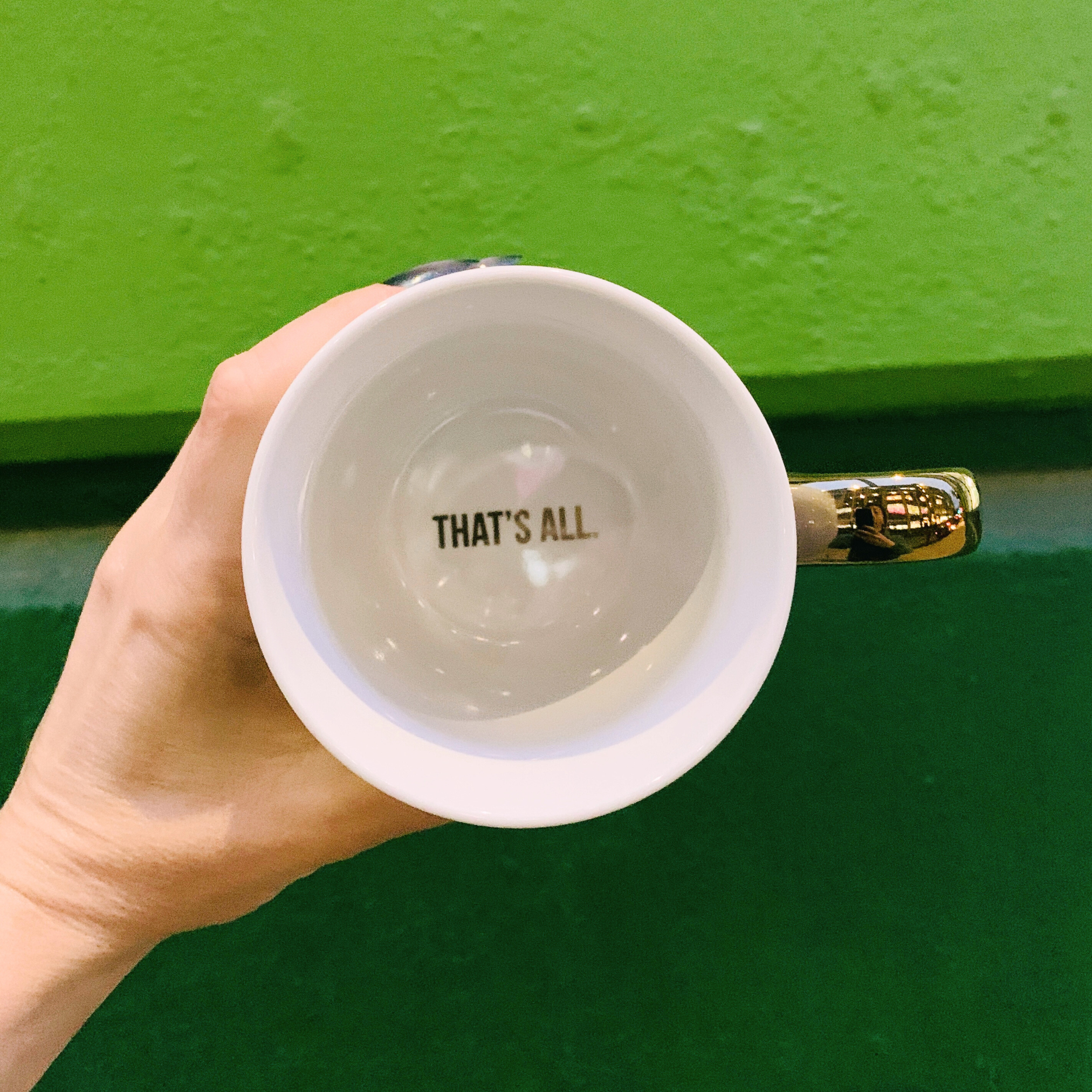 My Goal Is To Weigh Gold Handle Mug | Stoneware Coffee Tea Cup | 16oz by The Bullish Store