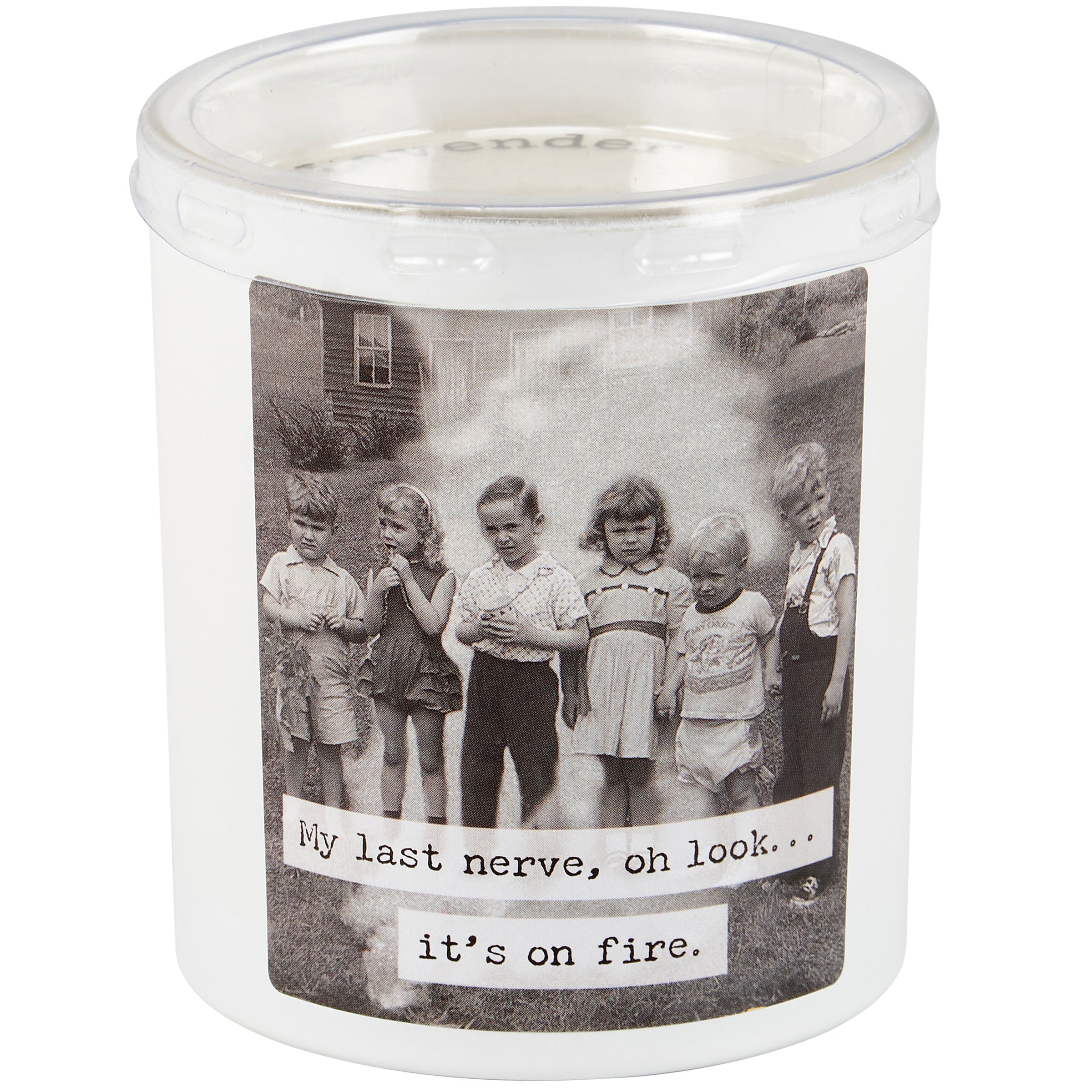 My Last Nerve Jar Candle | Vintage Photograph Double Sided Design | Soy Wax Lavender Scent by The Bullish Store