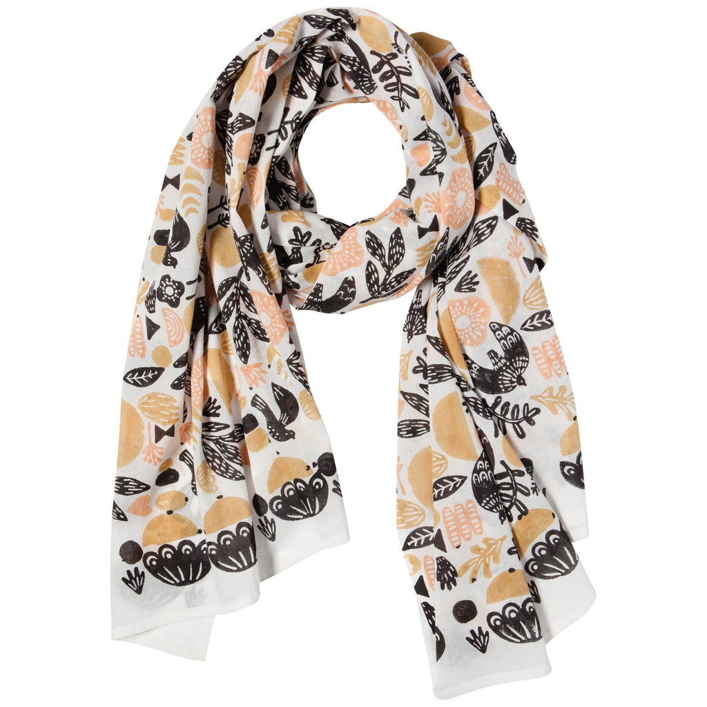 Myth Cotton Long Designer Scarf Tan | Wrap-around Shawl Scarves | 40” x 72” by The Bullish Store