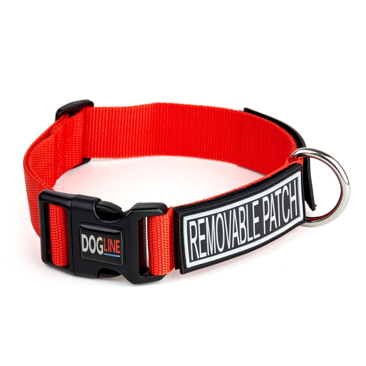 Omega Nylon Flat Collar + Built-in Hook & Loop Fastener by Dogline