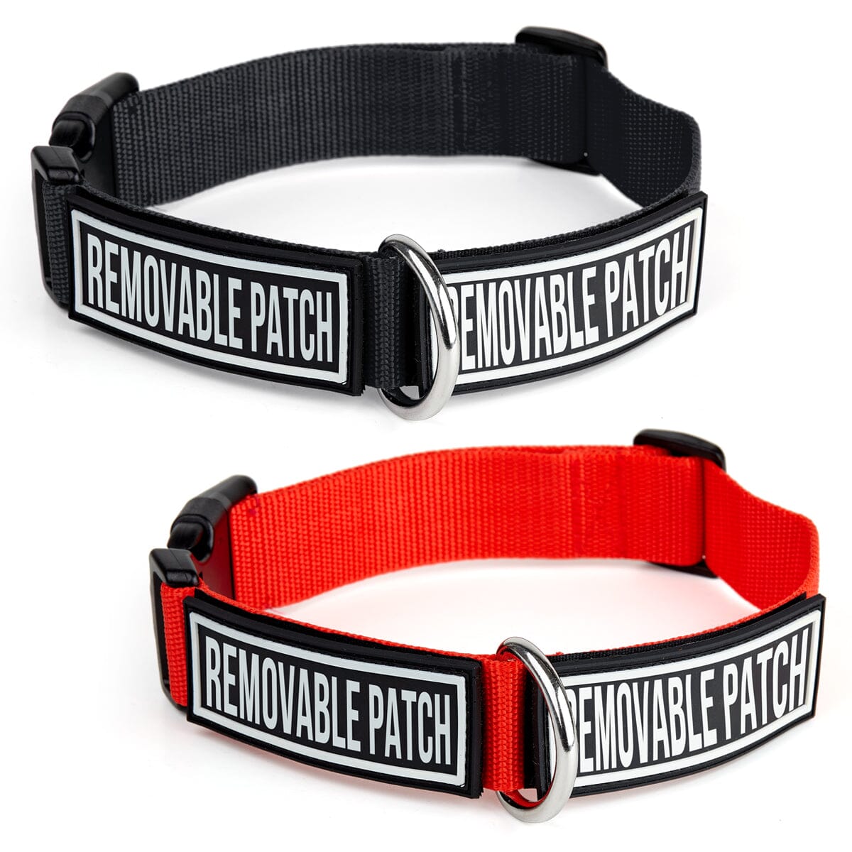 Omega Nylon Flat Collar + Built-in Hook & Loop Fastener by Dogline