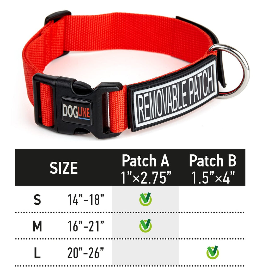Omega Nylon Flat Collar + Built-in Hook & Loop Fastener by Dogline