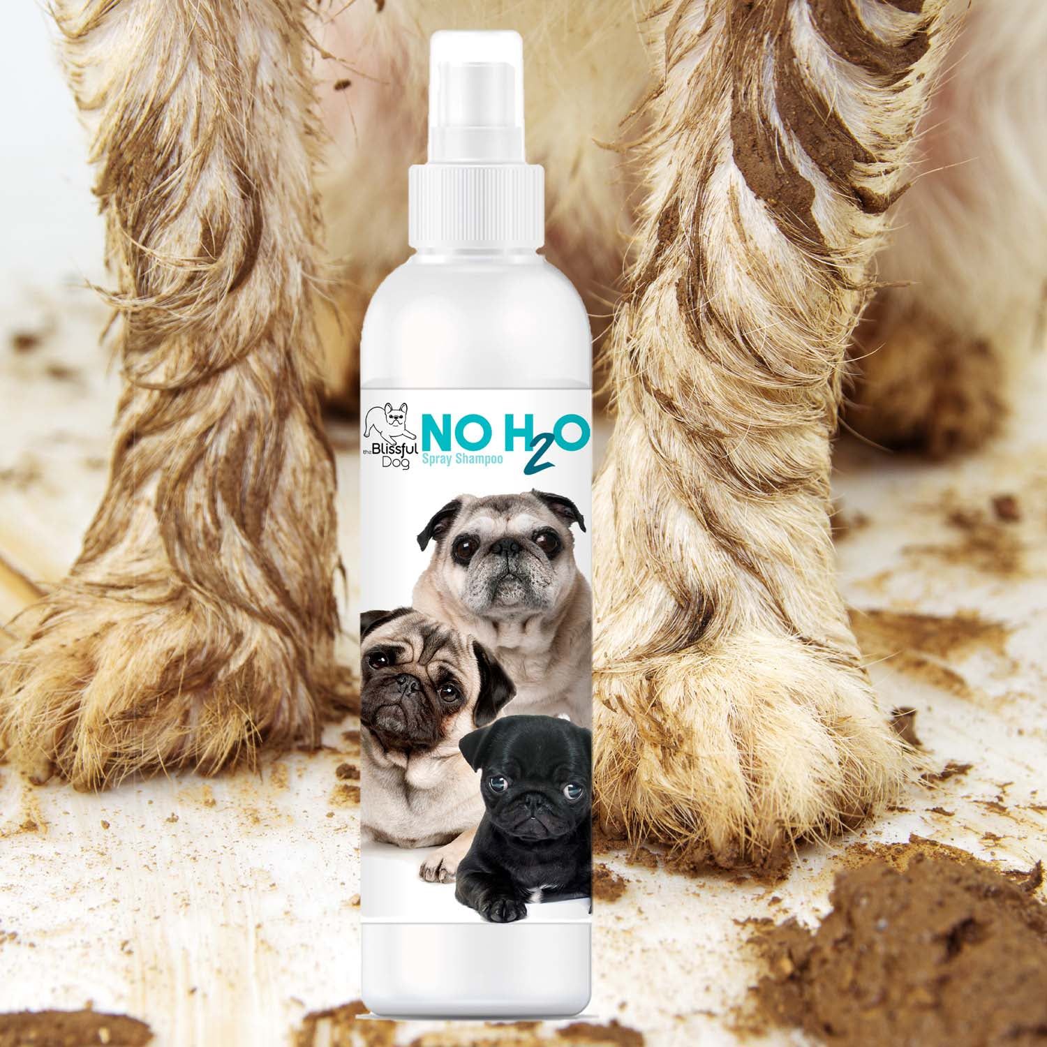 No H20 Spray Pet Shampoo by The Blissful Dog