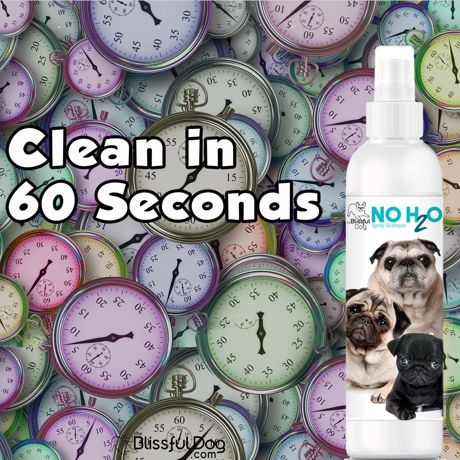 No H20 Spray Pet Shampoo by The Blissful Dog