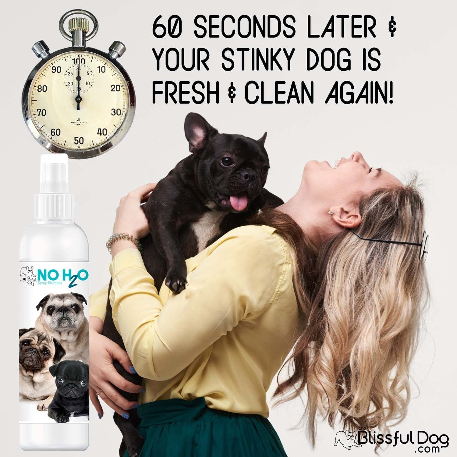 No H20 Spray Pet Shampoo by The Blissful Dog