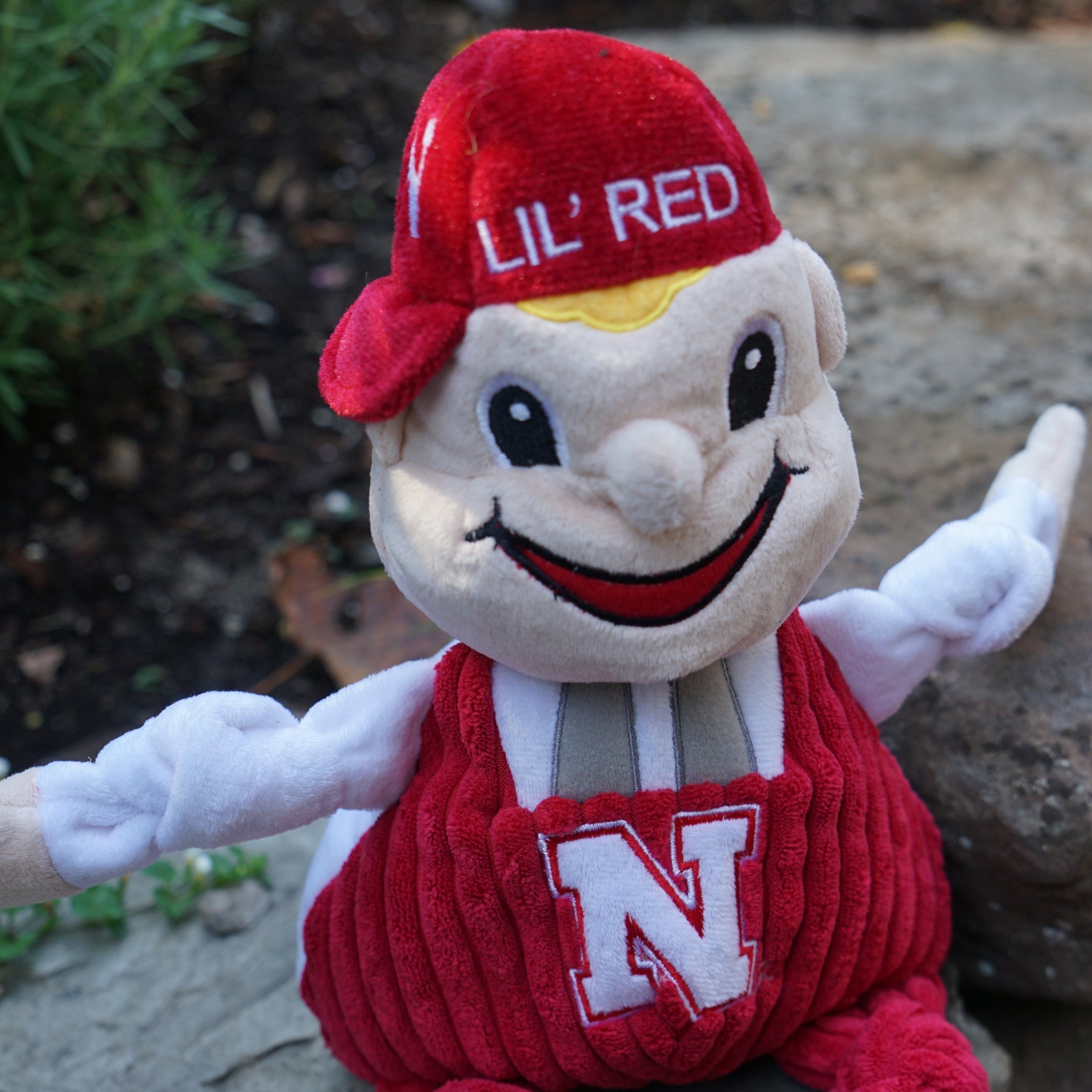 NCAA University of Nebraska, Lil Red Knottie® Plush Dog Toy by HuggleHounds