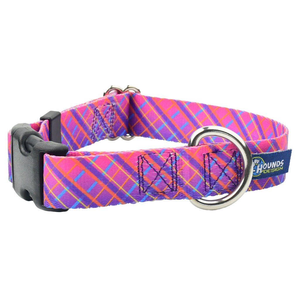Neon Sunrise Pink Plaid Dog Collar – EarthStyle by 2 Hounds Design