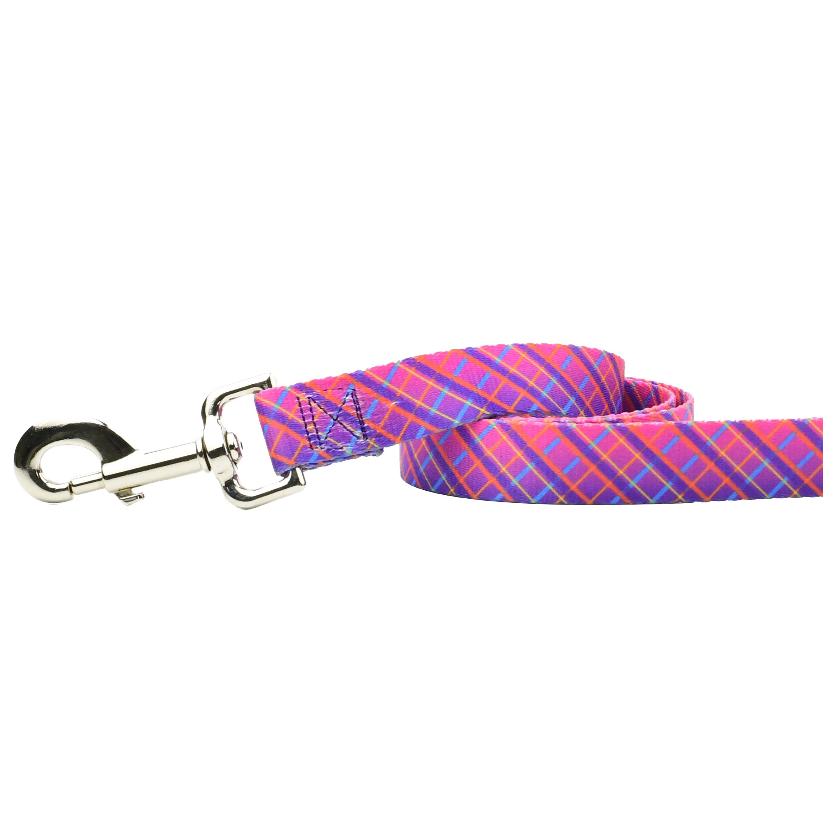 Neon Sunrise Pink Plaid Dog Leash – EarthStyle by 2 Hounds Design
