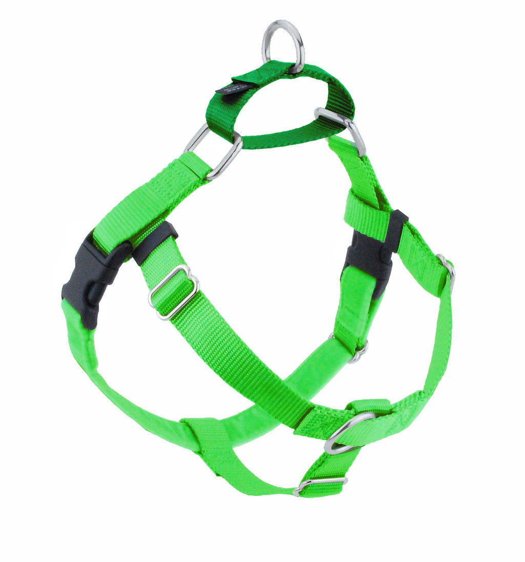 Neon Green Freedom No-Pull Dog Harness by 2 Hounds Design