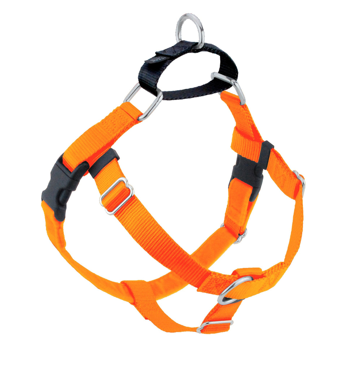 Neon Orange Freedom No-Pull Dog Harness by 2 Hounds Design