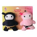 Pink & Black Ninja Love Plush Dog Toy Gift Set – with Squeaker & Crinkle Paper for Fun Play by American Pet Supplies