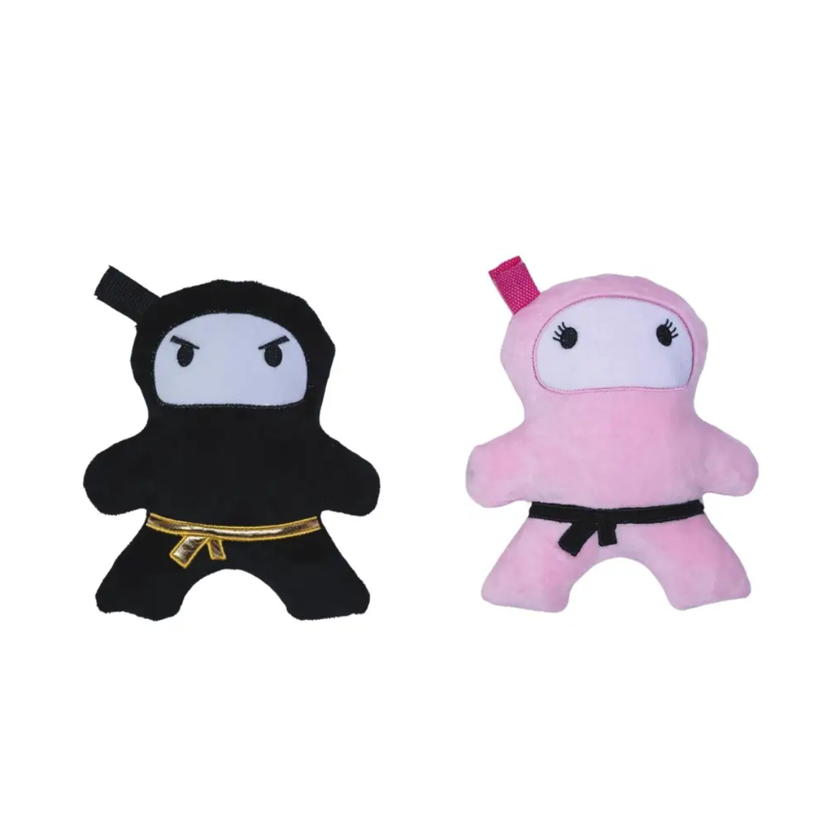 Pink & Black Ninja Love Plush Dog Toy Gift Set – with Squeaker & Crinkle Paper for Fun Play by American Pet Supplies
