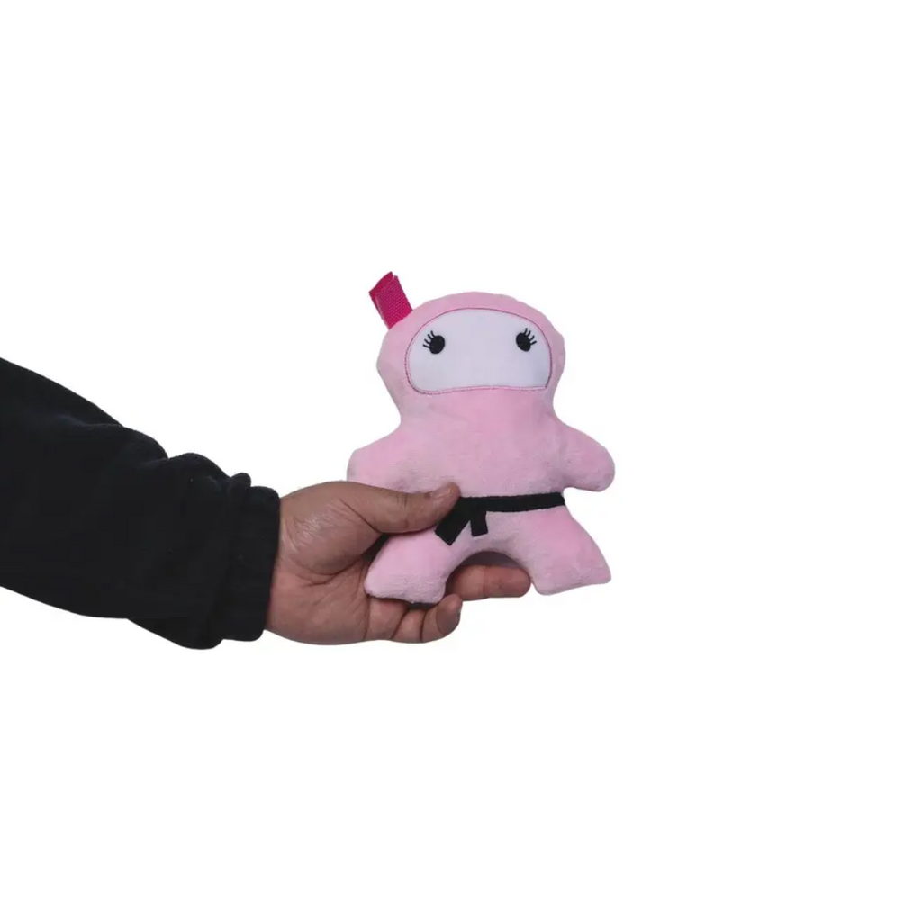 Pink & Black Ninja Love Plush Dog Toy Gift Set – with Squeaker & Crinkle Paper for Fun Play by American Pet Supplies