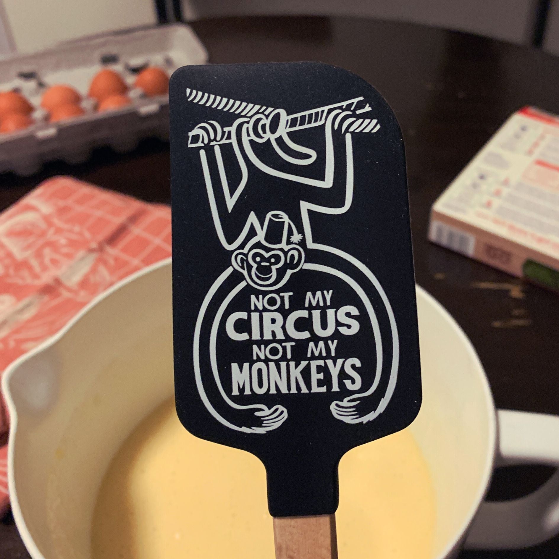 Not My Circus Not My Monkeys Spatula With A Wooden Handle by The Bullish Store