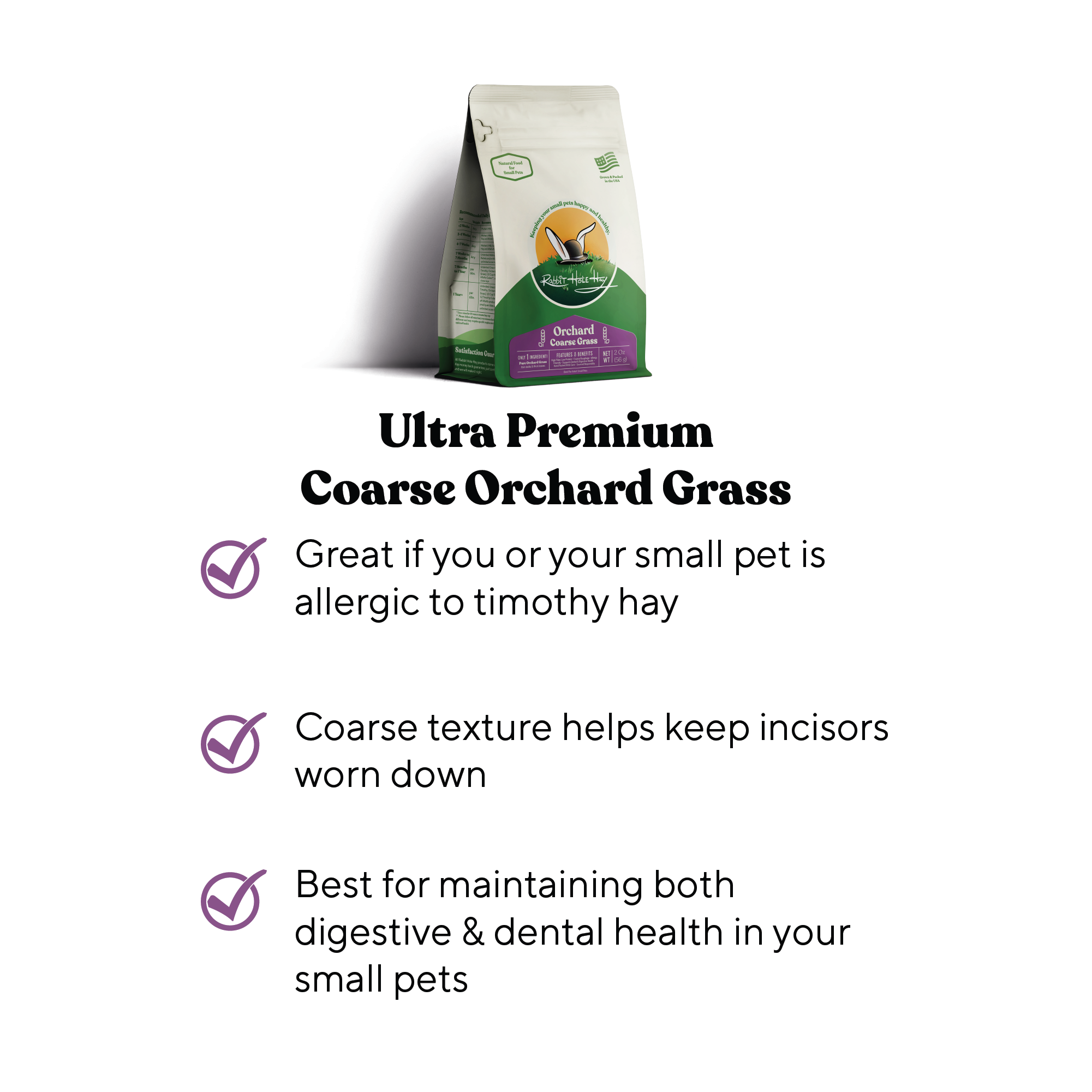 Rabbit Hole Hay Ultra Premium Coarse Orchard Grass by Rabbit Hole Hay