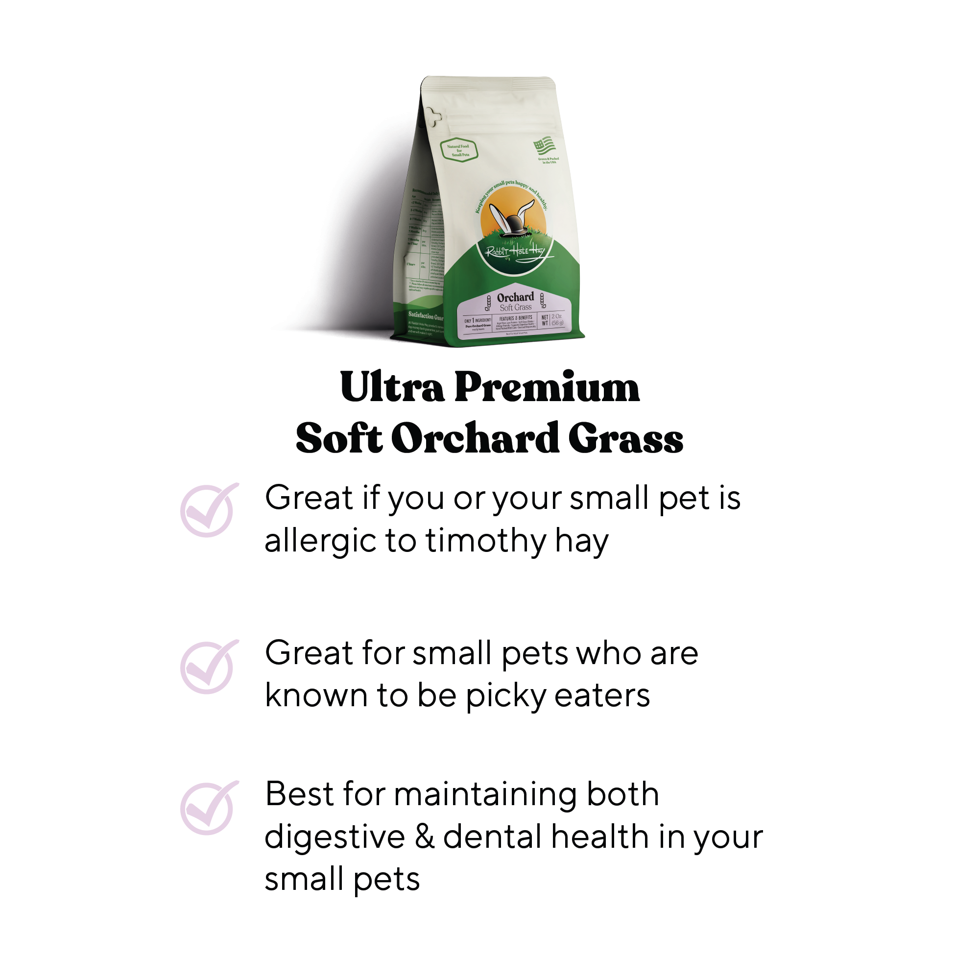 Rabbit Hole Hay Ultra Premium Soft Orchard Grass by Rabbit Hole Hay