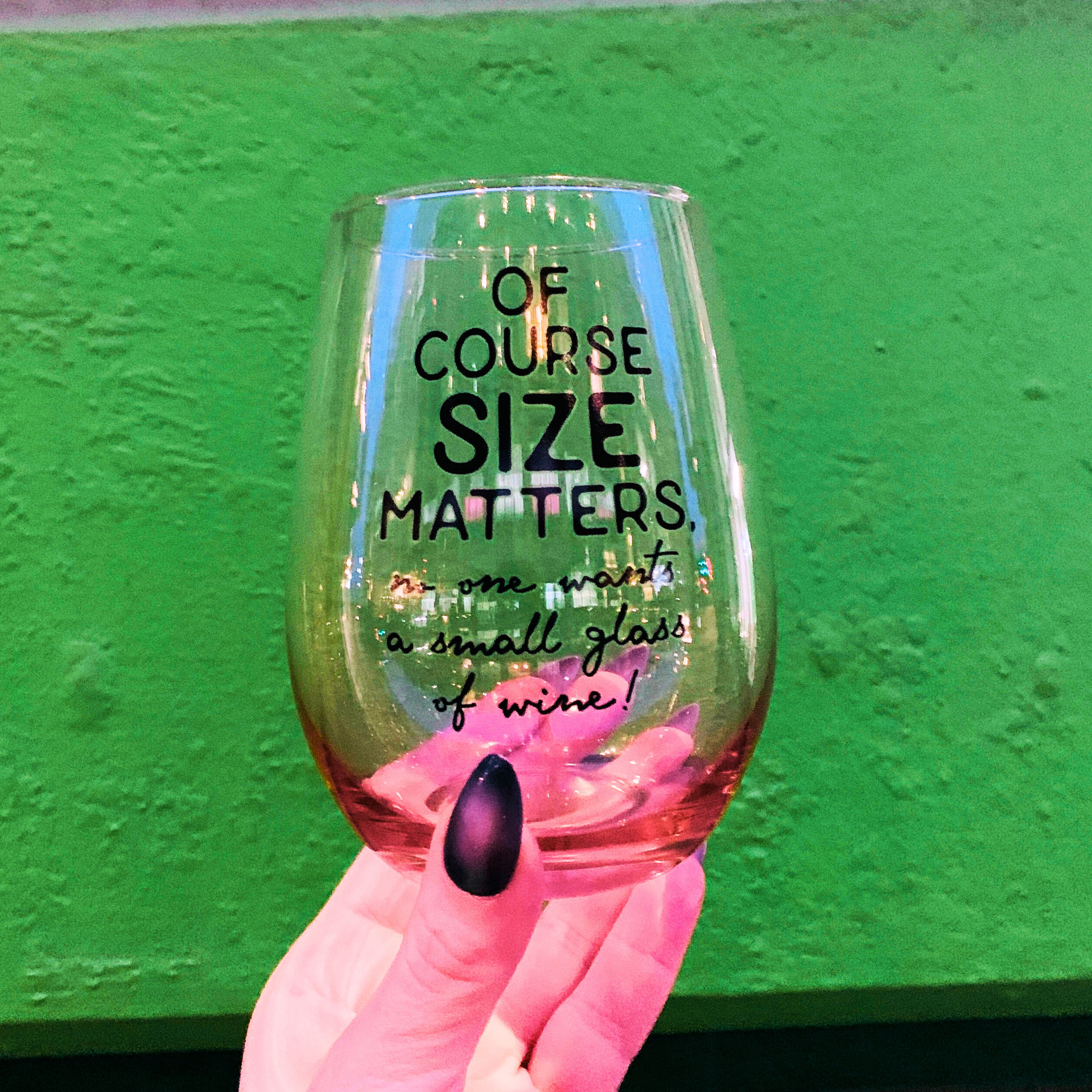 Of Course Size Matters Stemless Wine Glass in Peachy Tan Ombre | 20oz by The Bullish Store