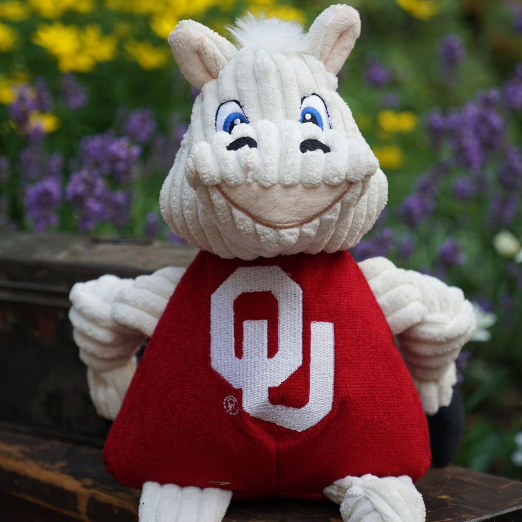 NCAA University of Oklahoma, Sooner Knottie® Plush Dog Toy by HuggleHounds